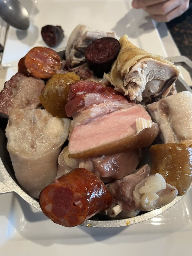 Portuguese boiled meats & sausages at Churrasqueira Ribatejo